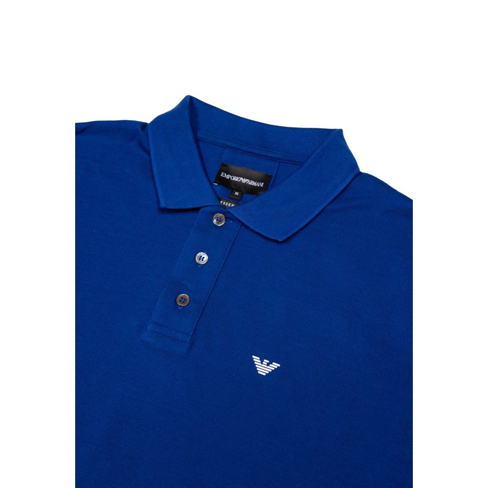 Blue Cotton Polo Shirt