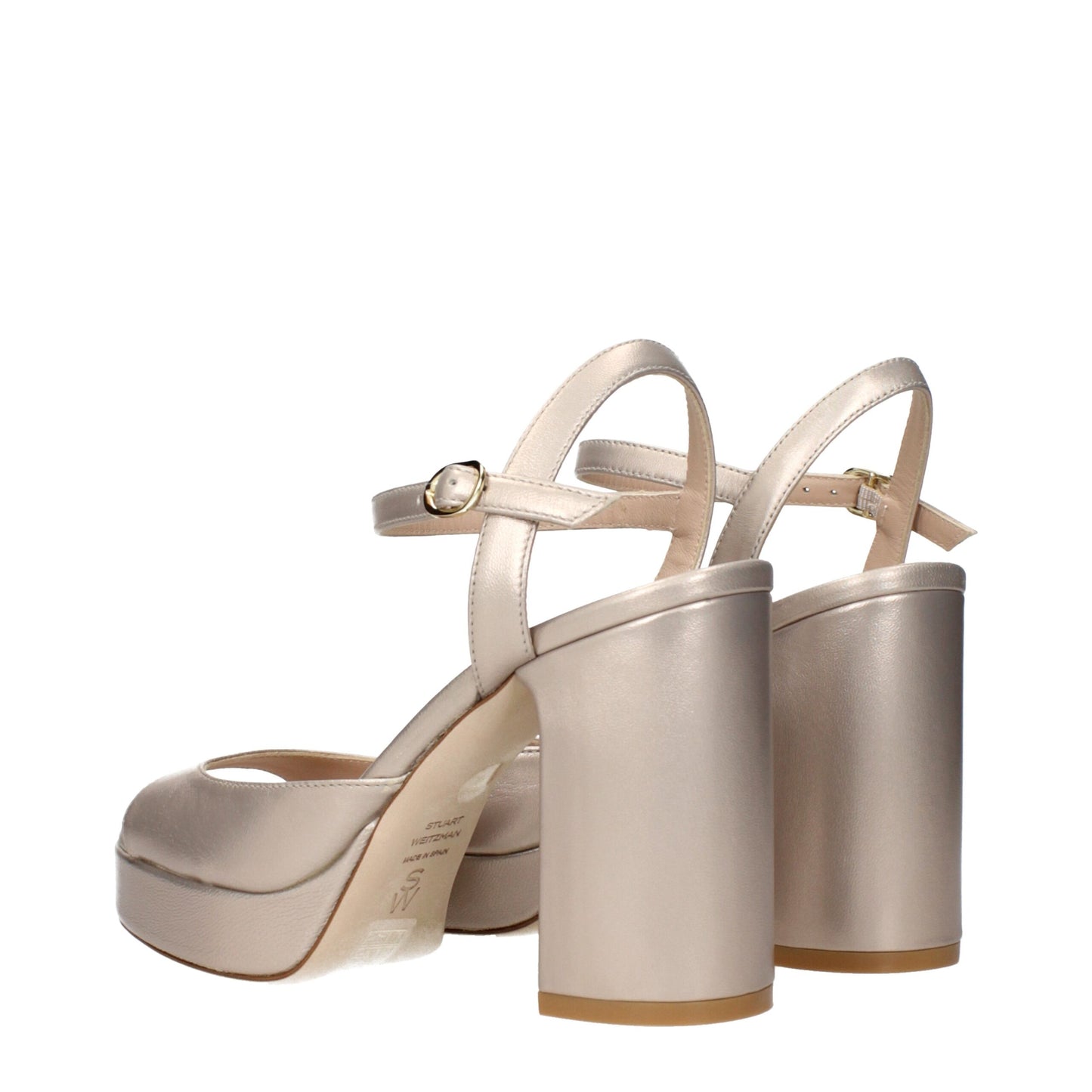 Beige Leather Platforms