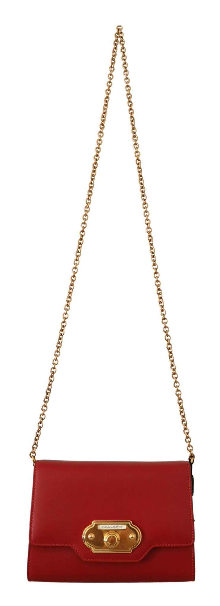 Red Leather Mini Crossbody Gold Hardware Rosso Papavero Bag