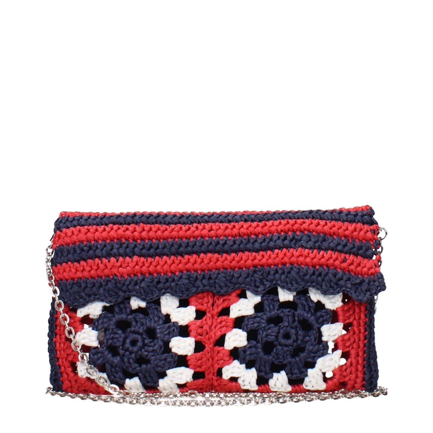 Multicolor Raffia Clutch Bags