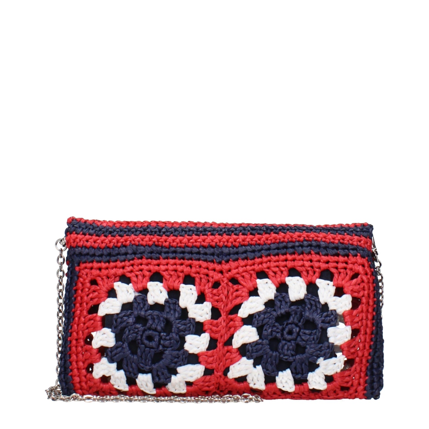 Multicolor Raffia Clutch Bags