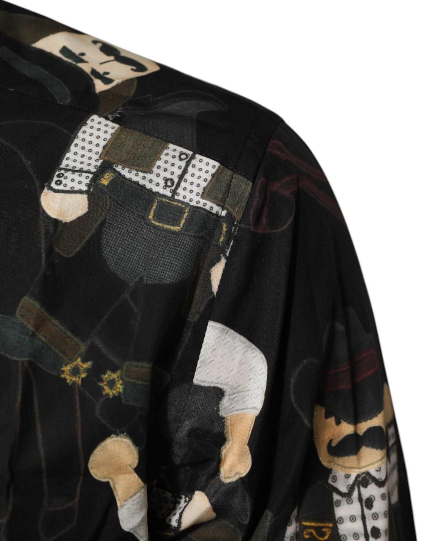 Black Cowboy Collared GOLD Formal Dress Shirt