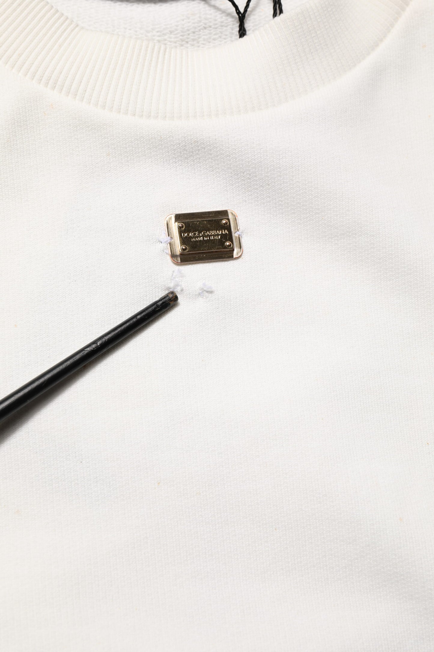 Dolce & Gabbana White DG Logo Crew Neck Sweatshirt Sweater