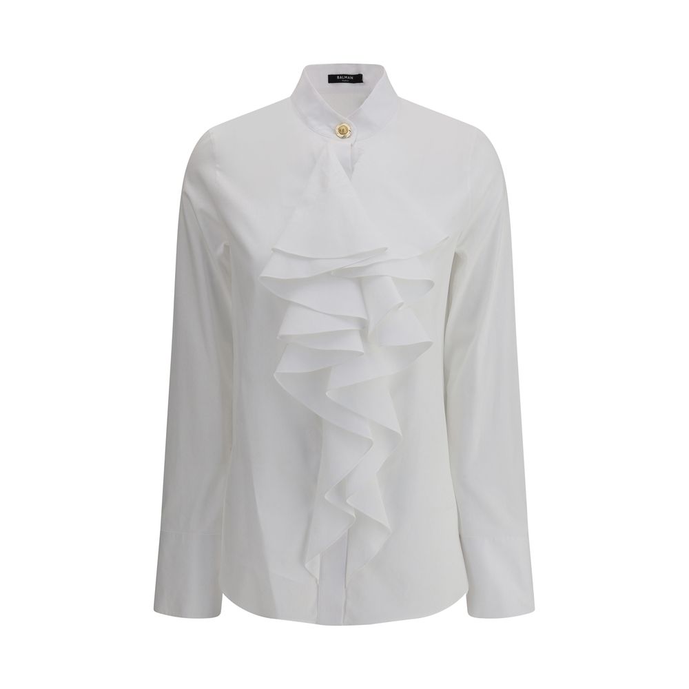Poplin ruffle Shirt