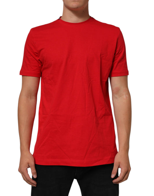 Dolce & Gabbana Red Goodluck 2023 Cotton Crew Neck T-shirt