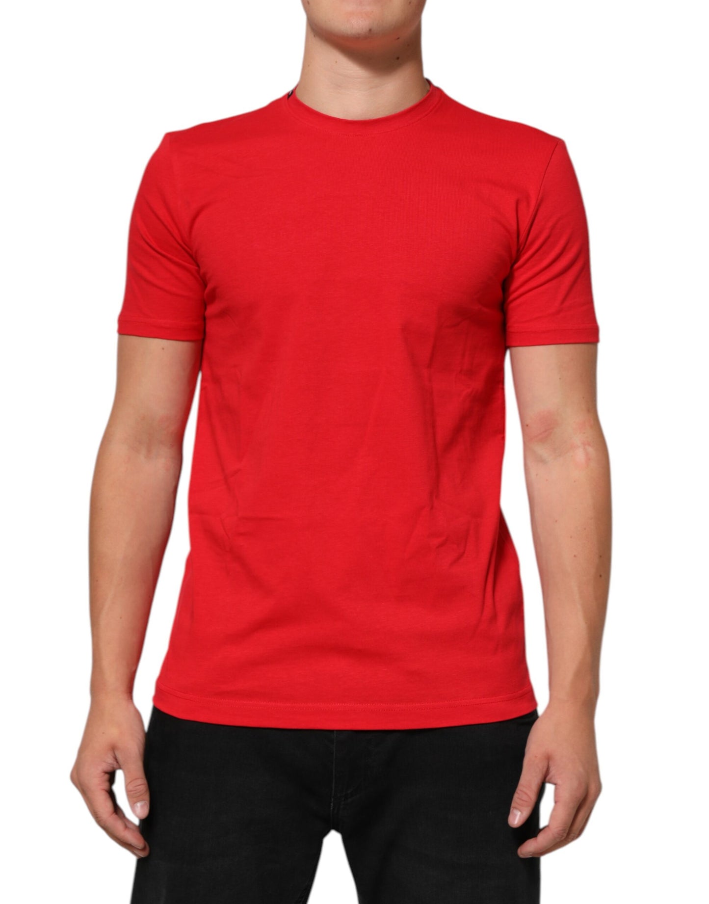 Dolce & Gabbana Red Goodluck 2023 Cotton Crew Neck T-shirt