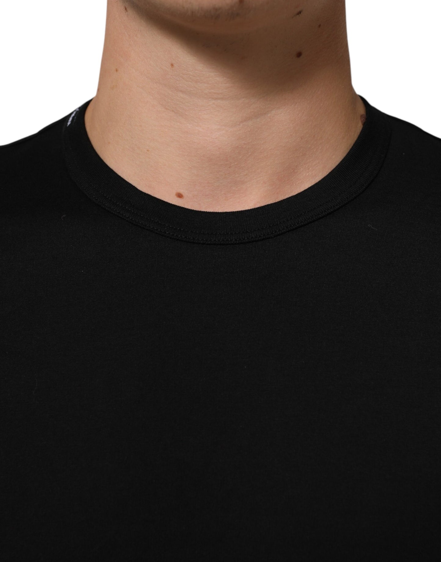 Black Goodluck 2021 Cotton Crew Neck T-shirt