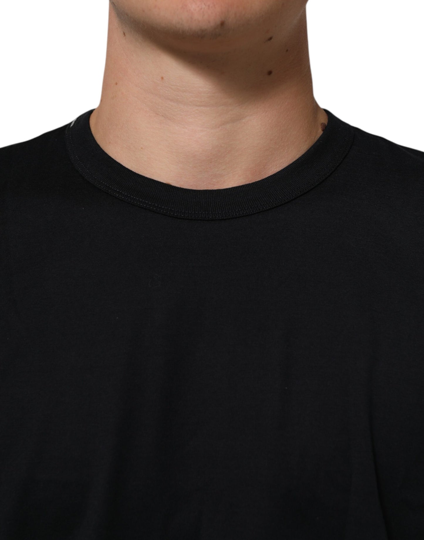 Black Goodluck 2018 Cotton Crew Neck T-shirt