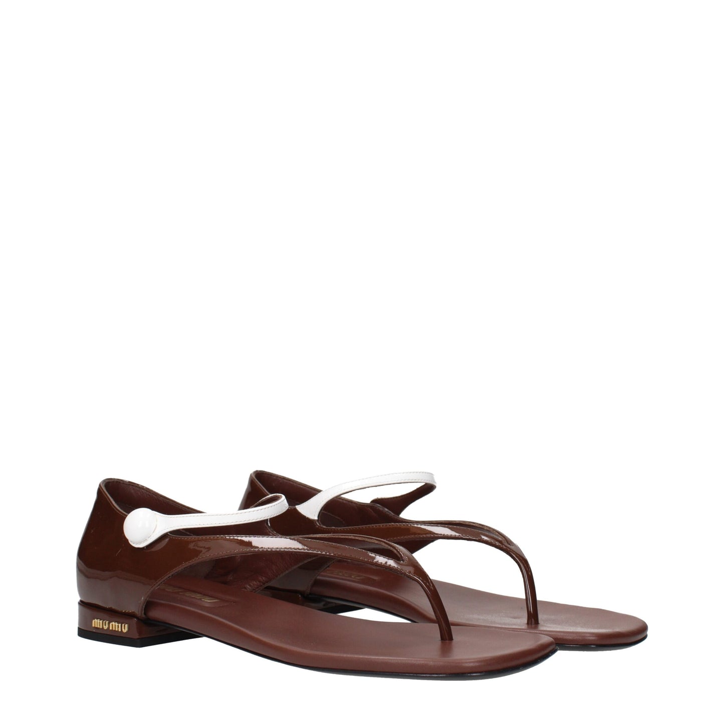 Brown Leather Flat Sandals