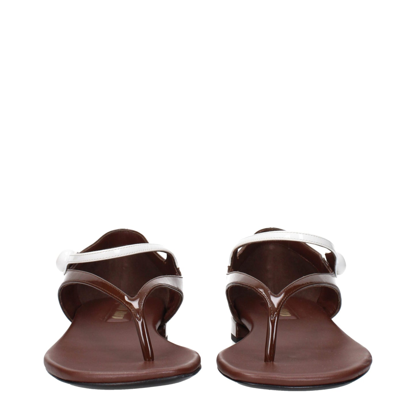 Brown Leather Flat Sandals