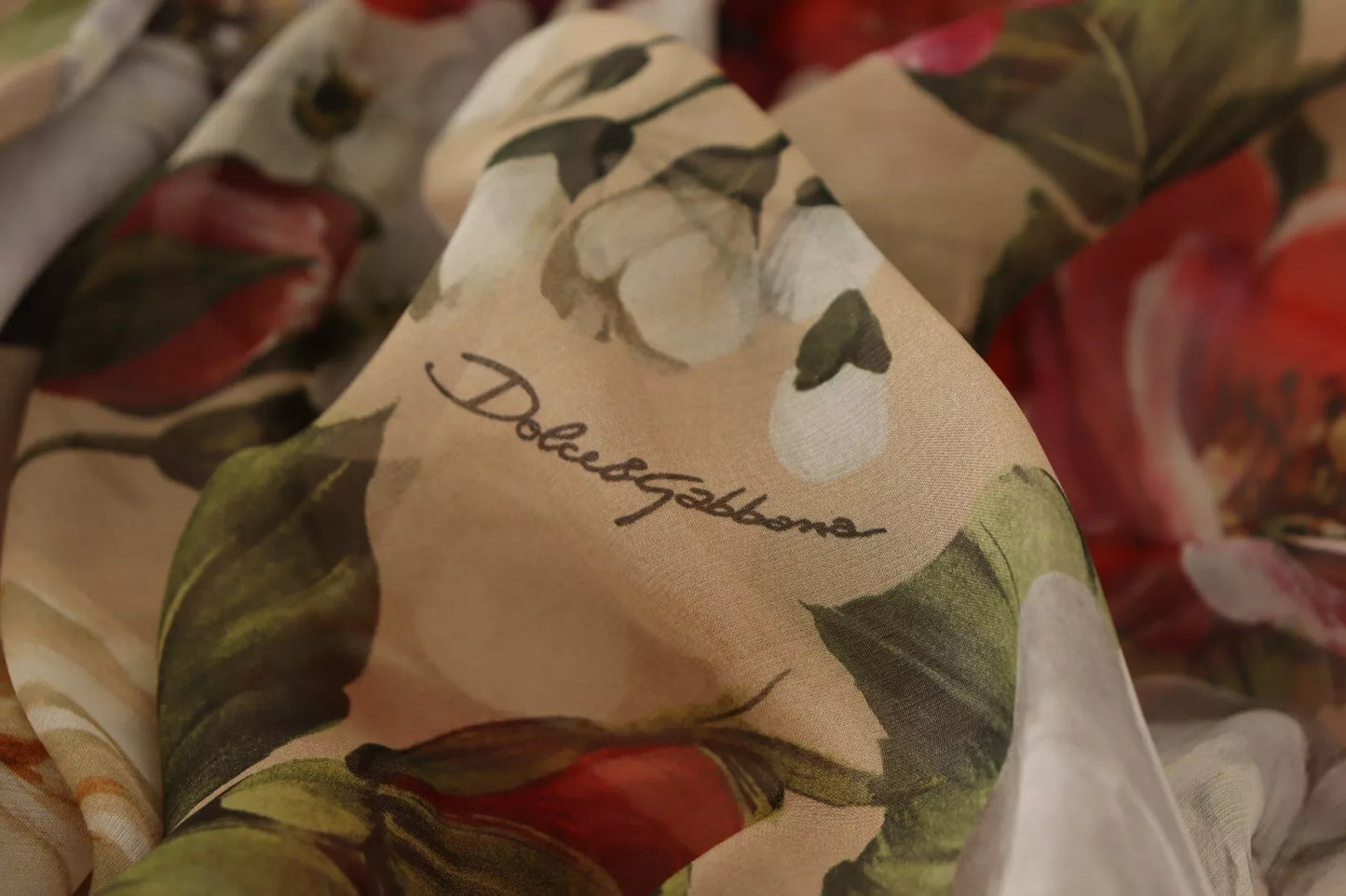 Beige Floral Sleeveless A-line Mini Dress