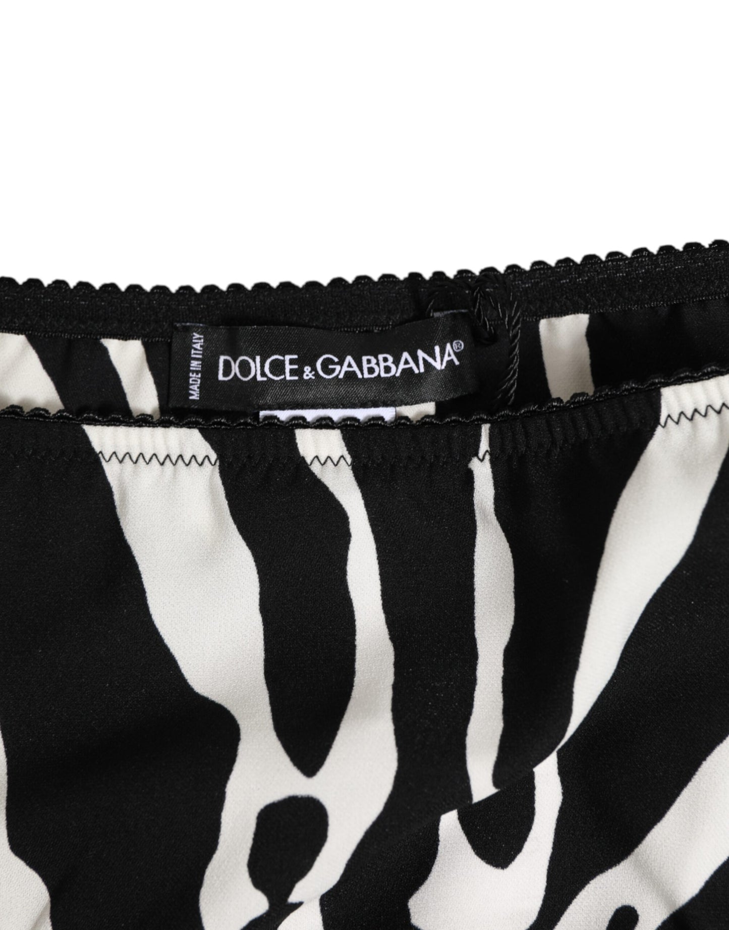 Black White Zebra Print Slip Briefs Underwear