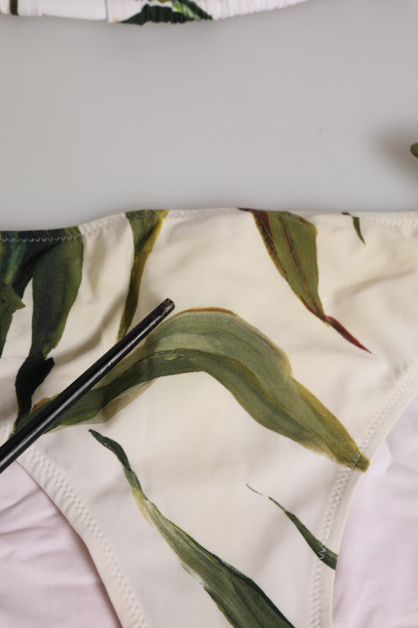 White Floral Swimsuit 2 Piece Top Bottom Swimwear