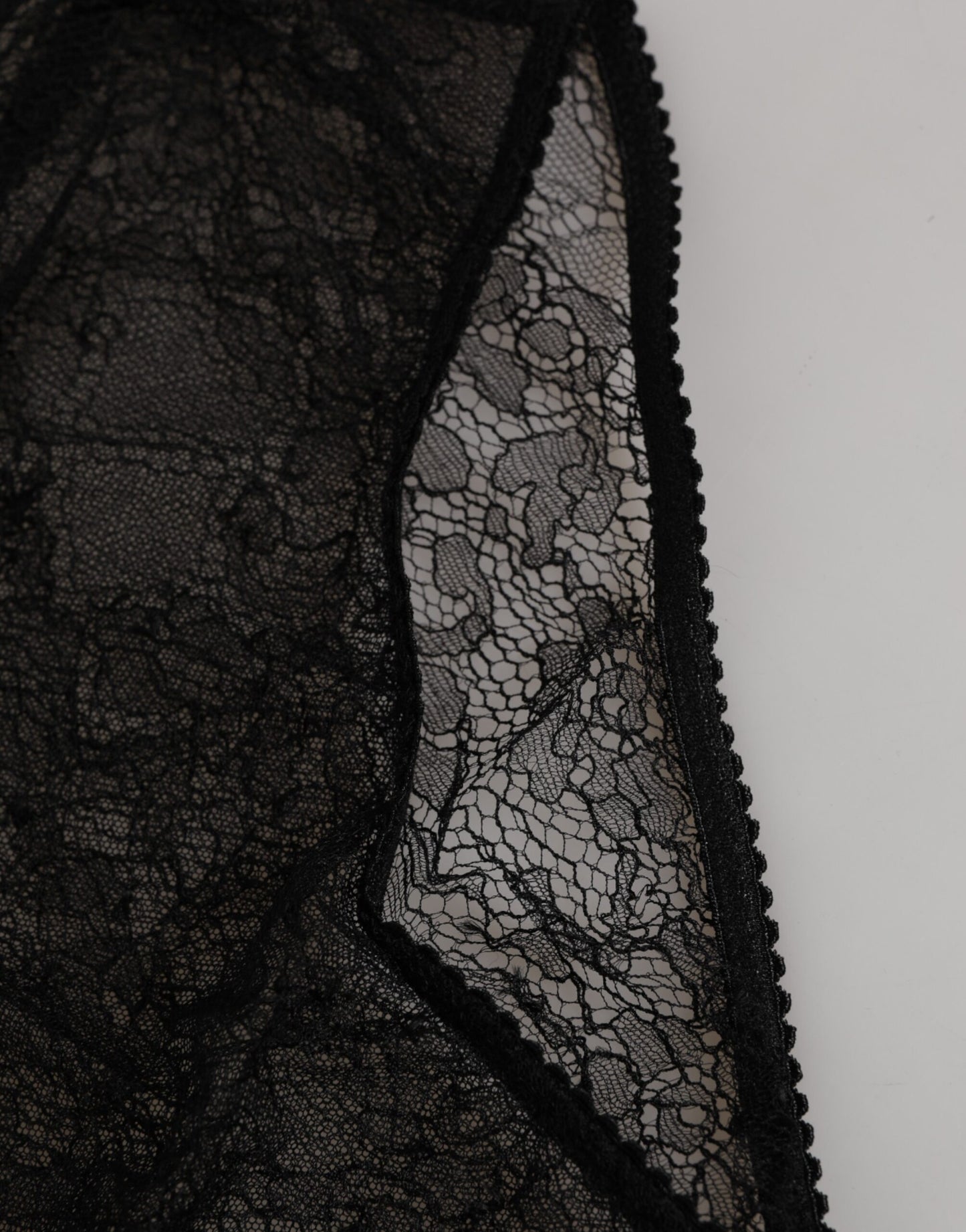 Dolce & Gabbana Black Nylon Stretch High Waist Panty Underwear