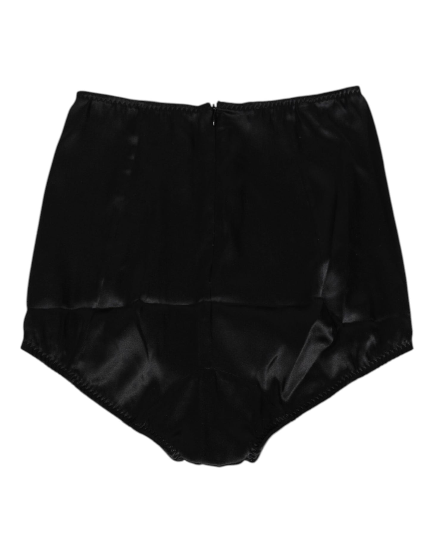 Black Silk Stretch High Waist Girdle Underwear