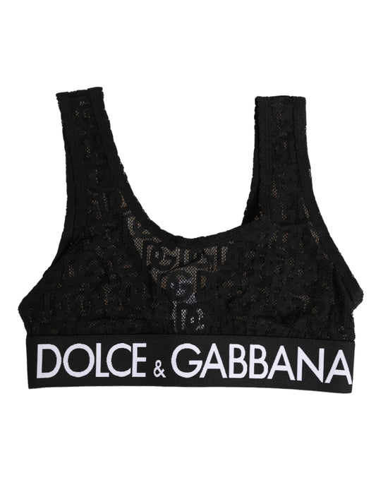 Black DG Mania Stretch Lace Brassiere Underwear