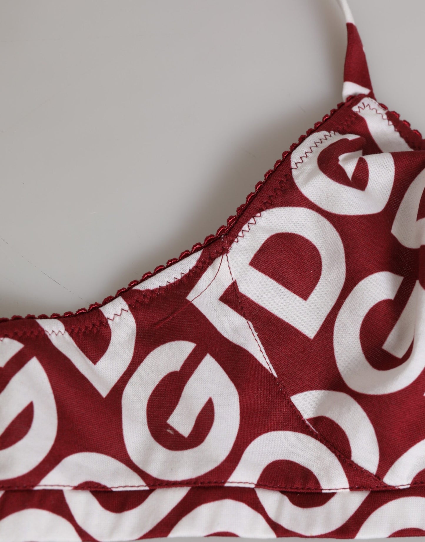 Red White Logo Mania Soft Cup Bra Underwear