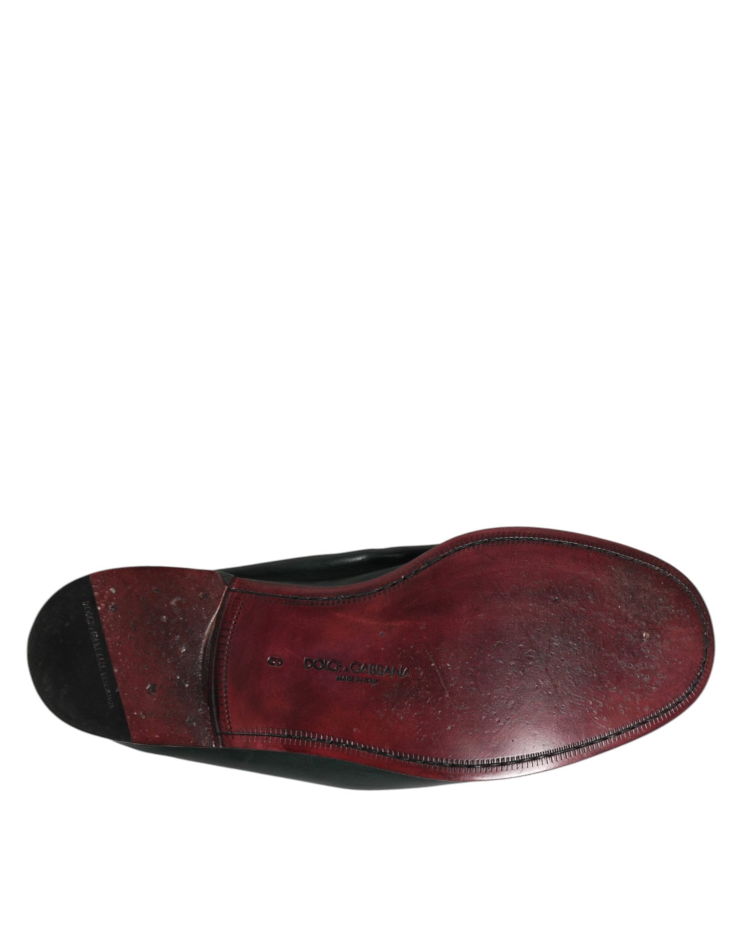 Green Leather Slip On Men Flat Loafers Shoes