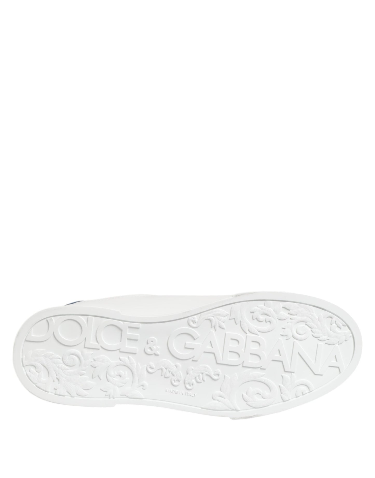 White Leather DG Logo Low Top Sneakers Shoes