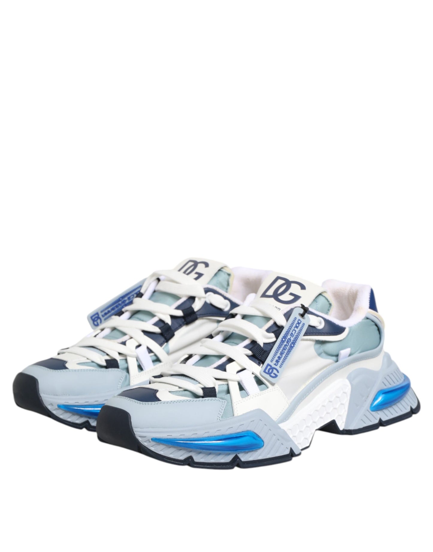 White Blue Nylon Airmaster Sneakers Shoes