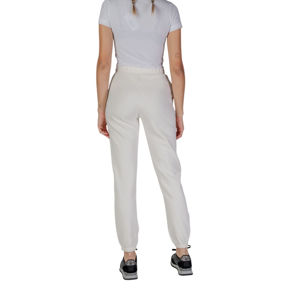 Cream Polyester Joggers Workout Pant