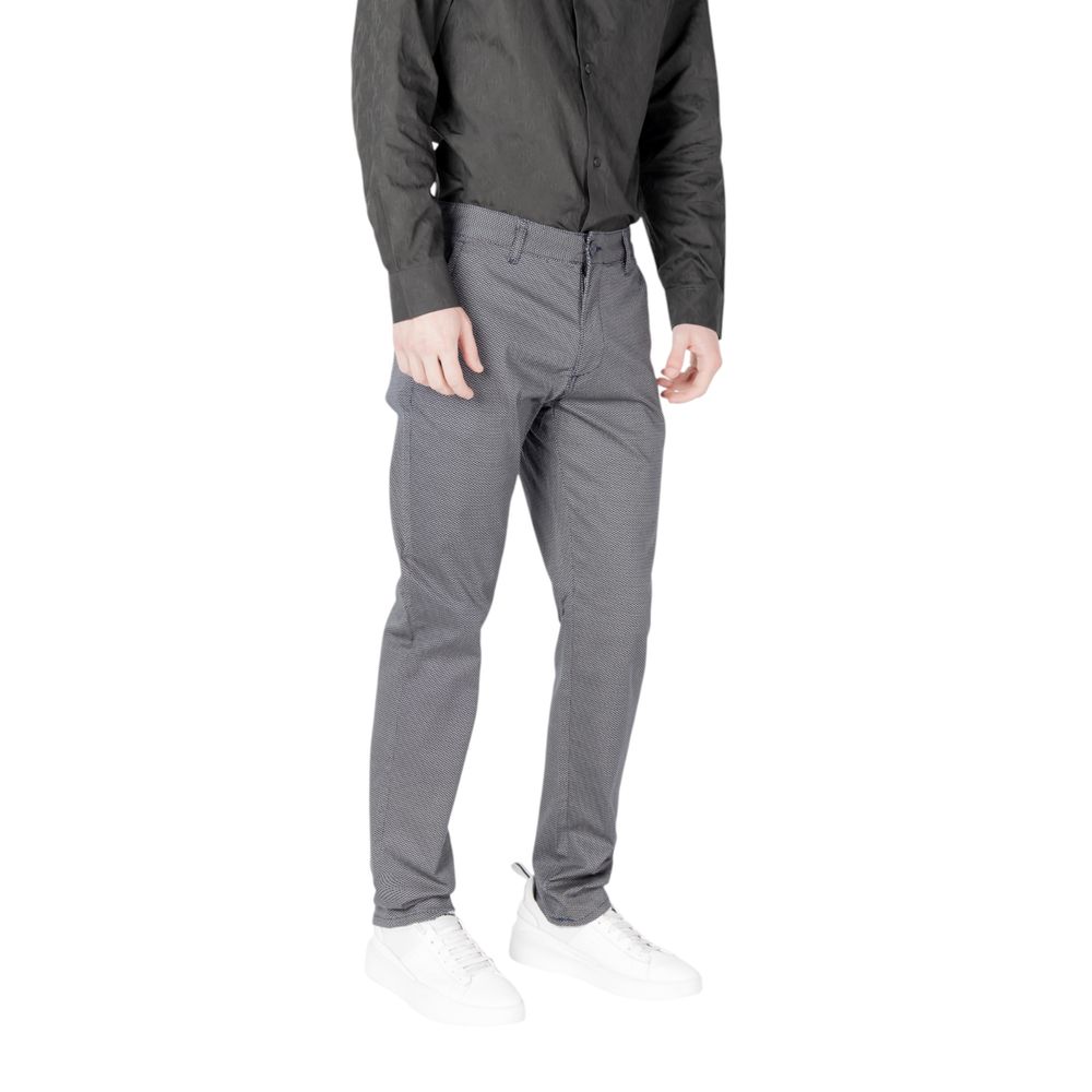 Blue Cotton Skinny Pant