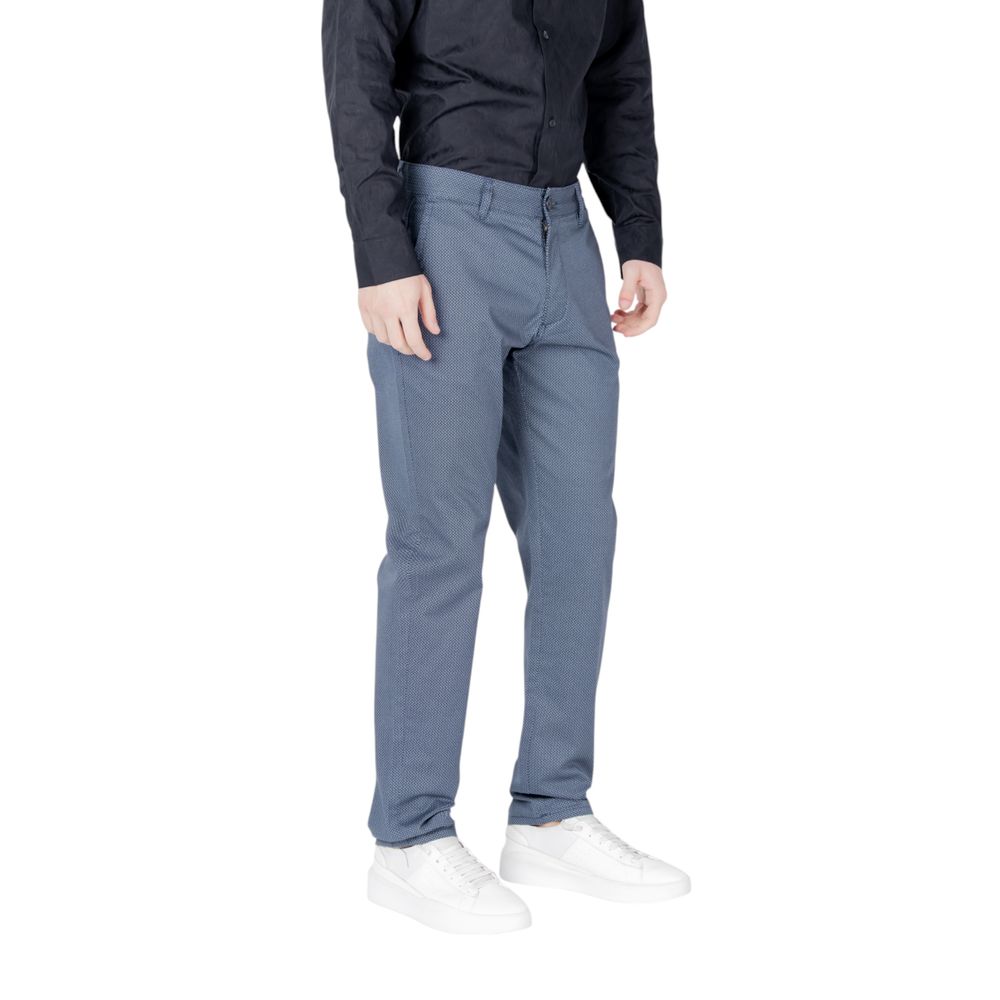 Blue Cotton Skinny Pant