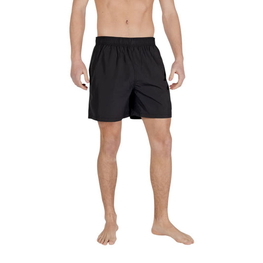 Black Polyester Swim Short