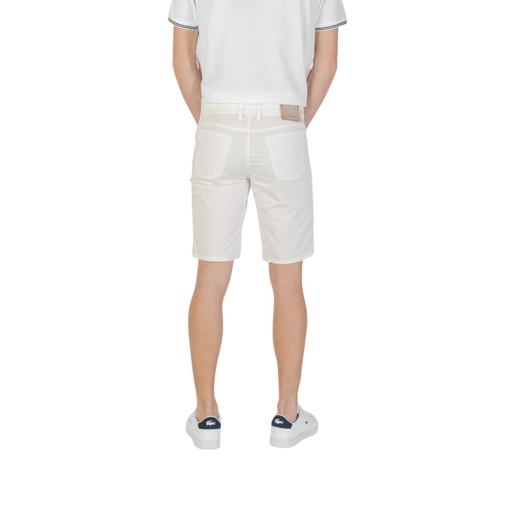 Jeckerson White Cotton Bermuda Shorts