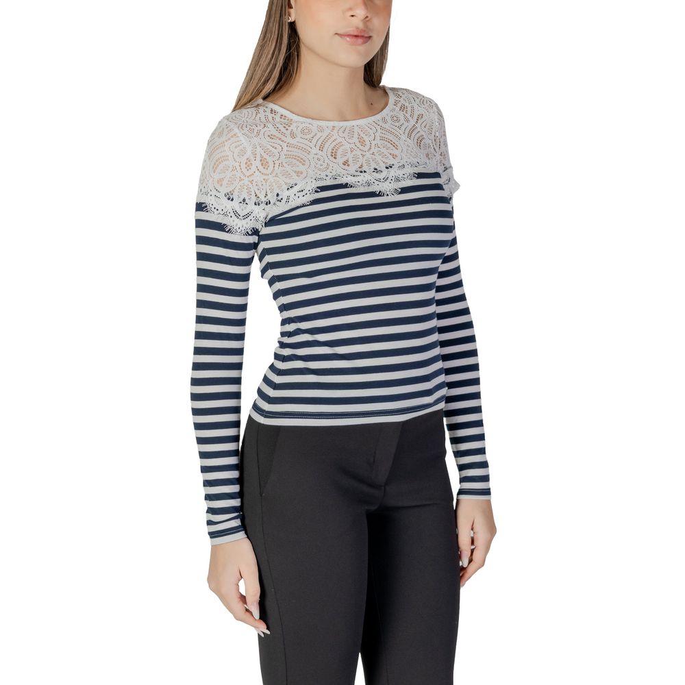 Morgan De Toi White Recycled Polyester Long Sleeve T-Shirt