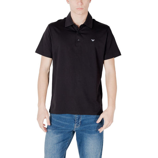 Black Cotton Polo Shirt