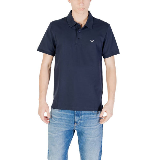 Blue Cotton Polo Shirt
