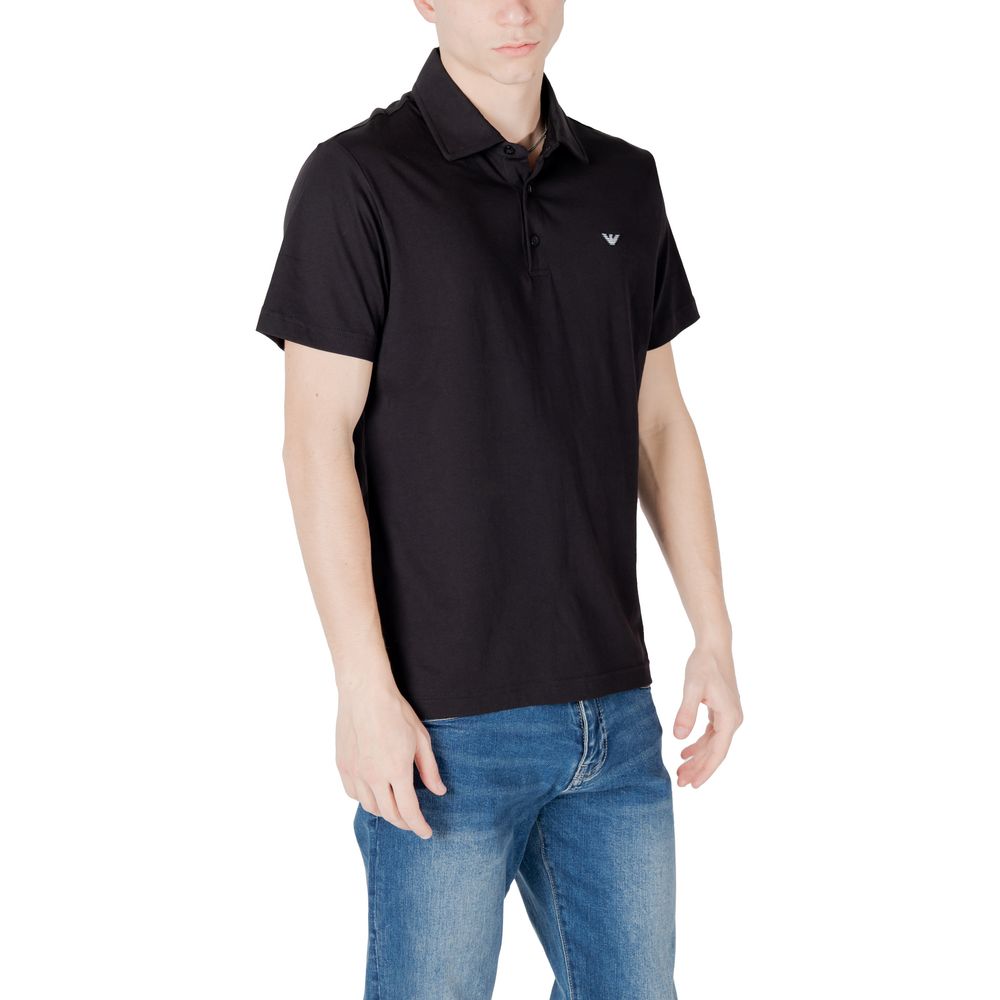 Black Cotton Polo Shirt
