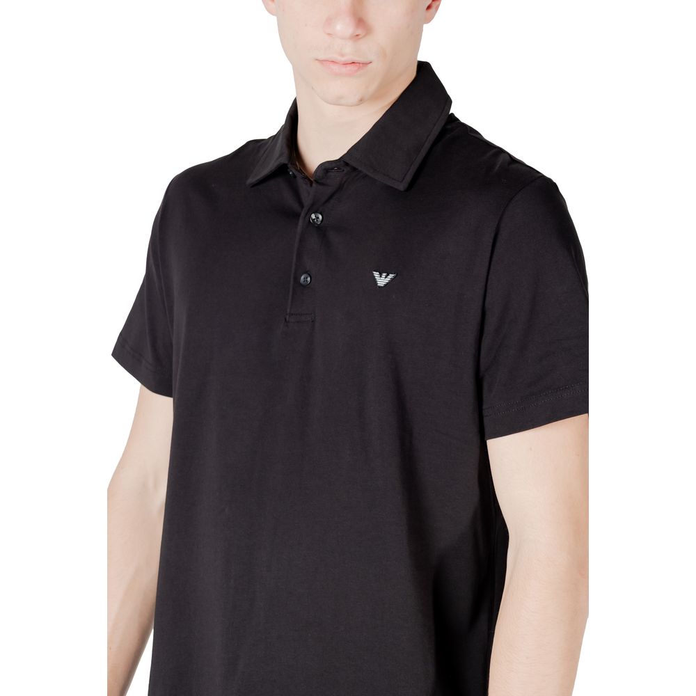 Black Cotton Polo Shirt