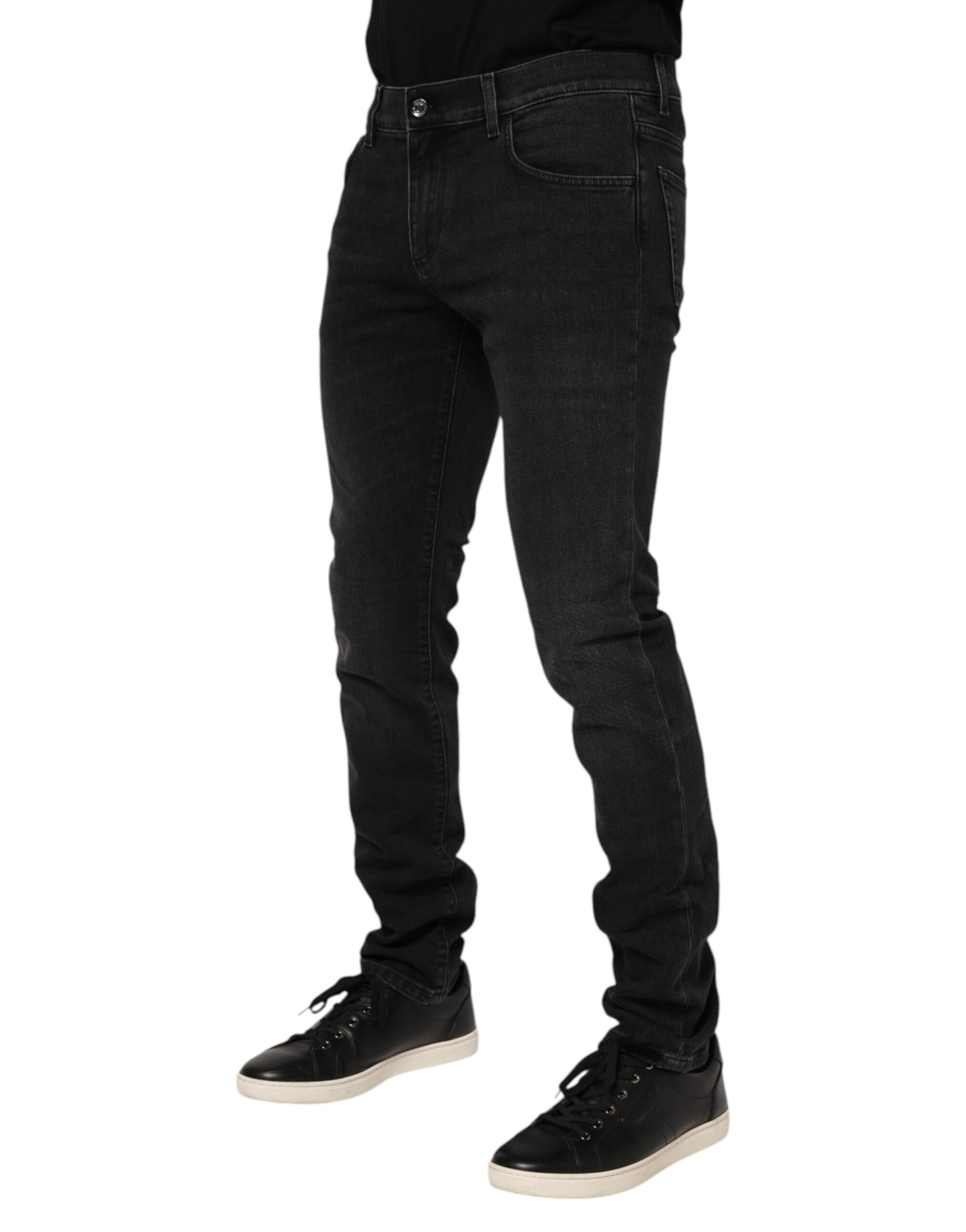 Black Cotton Skinny Men Denim Trouser Jeans