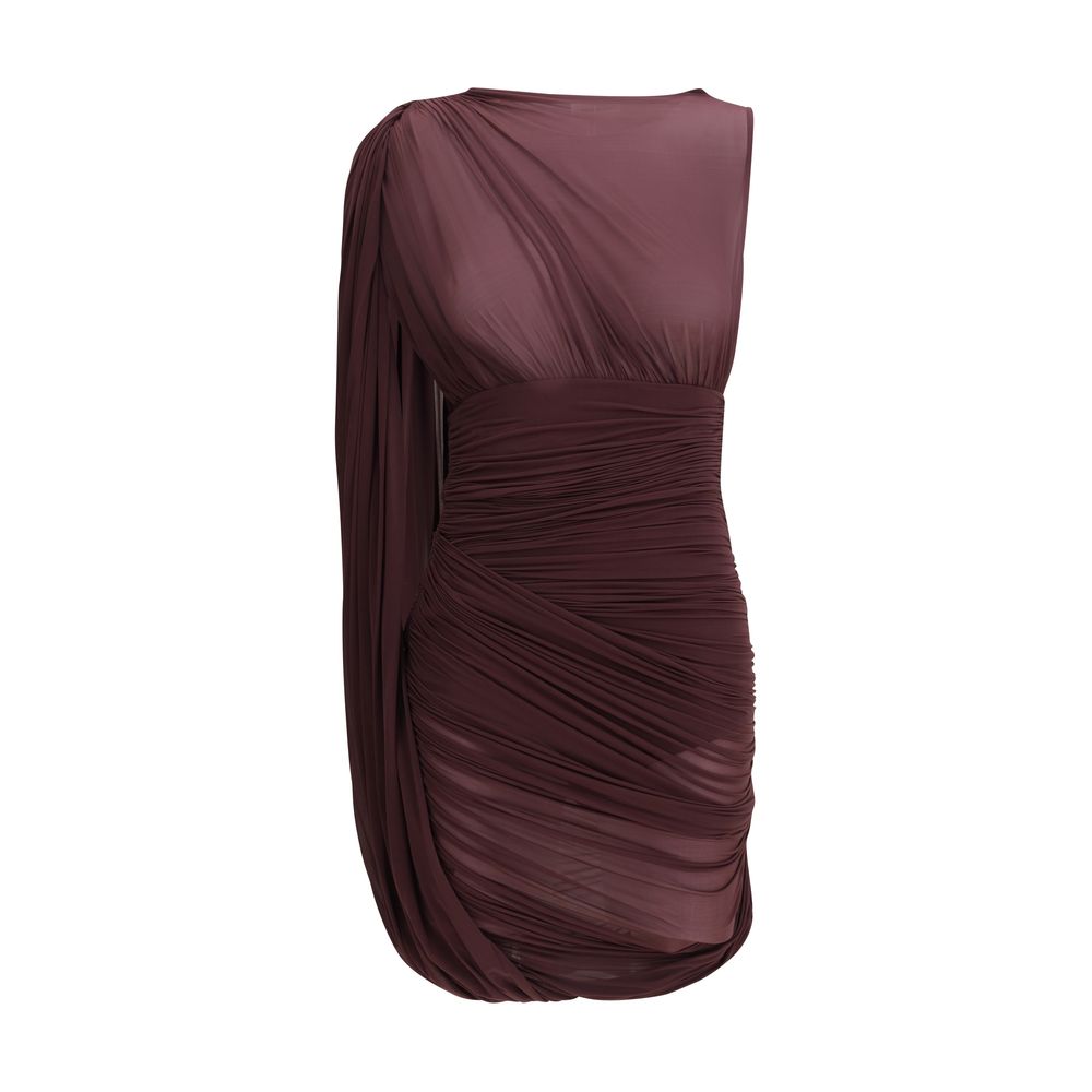 Sheer draped mini Dress