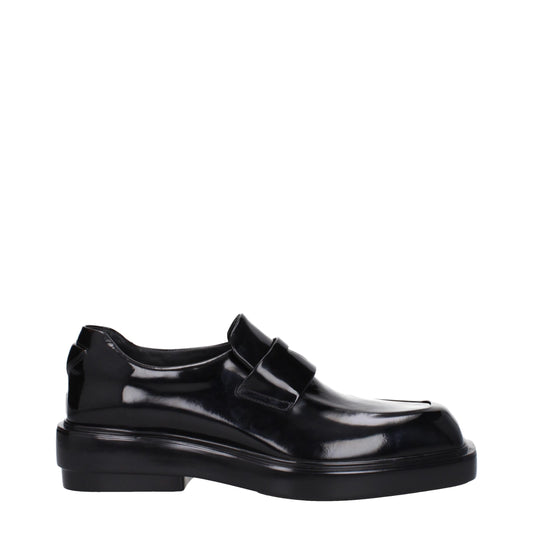 Black Leather Slip-On Loafers