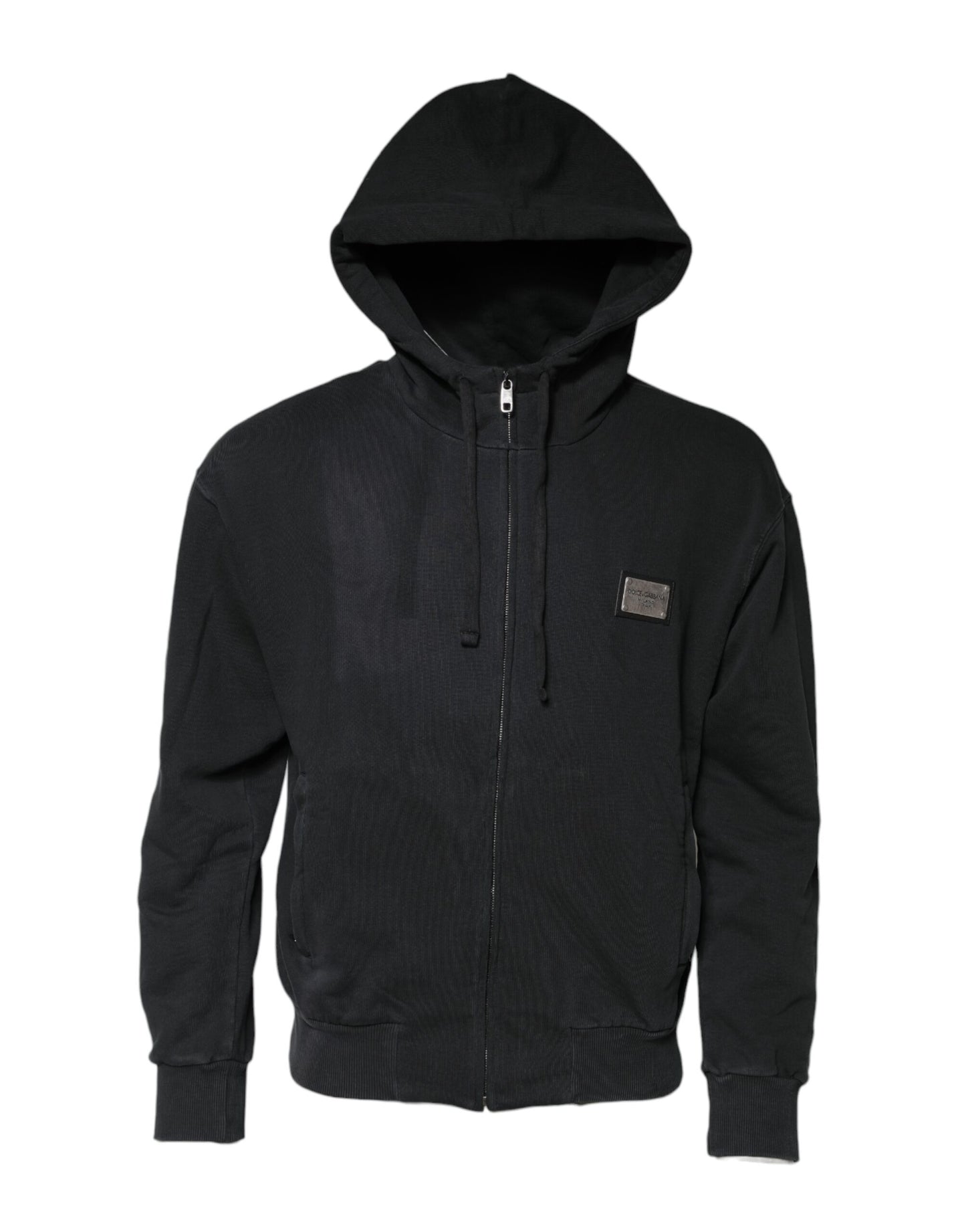 Black Logo Full Zip Hooded Sweatshirt Sweater