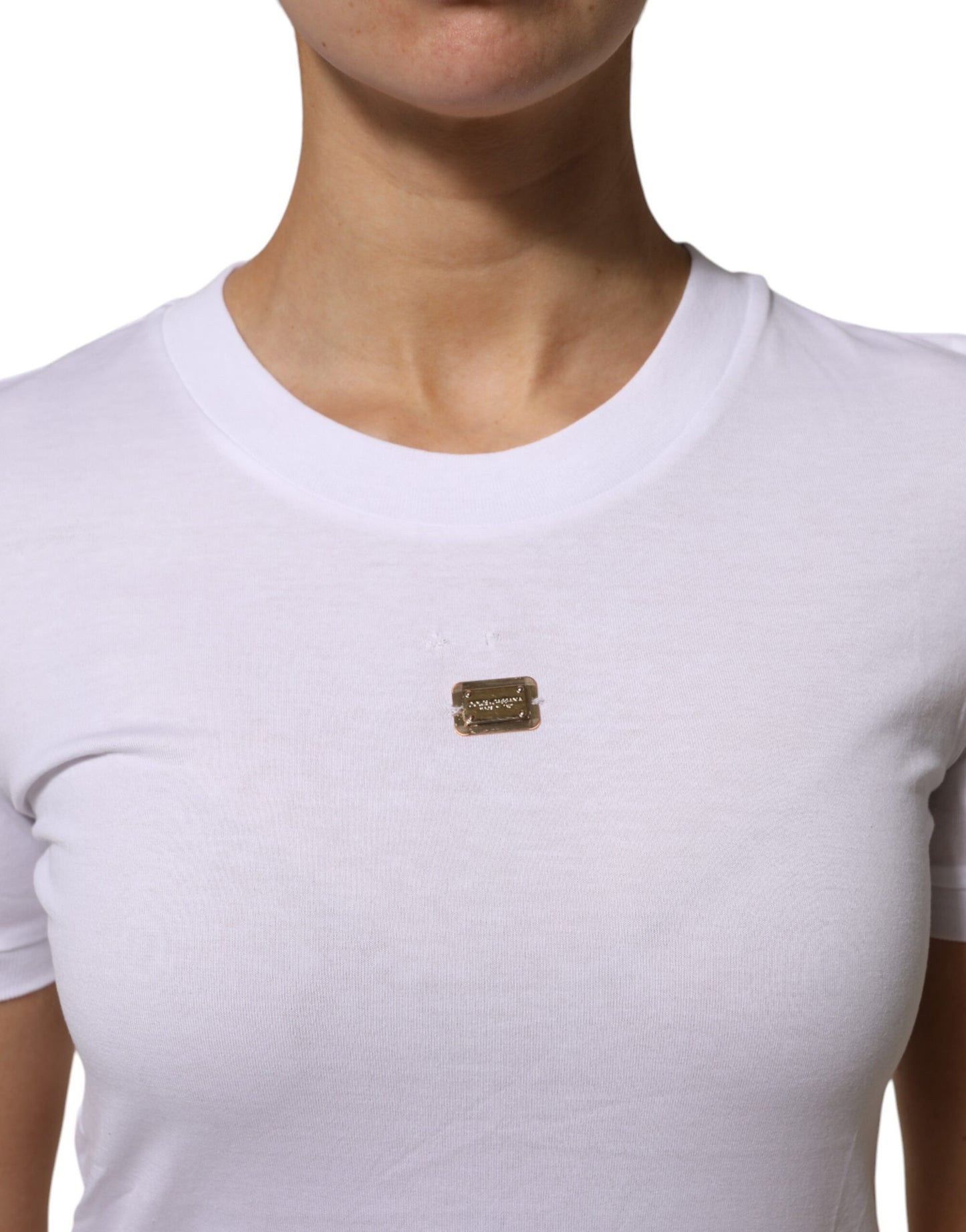 Dolce & Gabbana T-Shirt White Cotton Round Neck Short Sleeves I