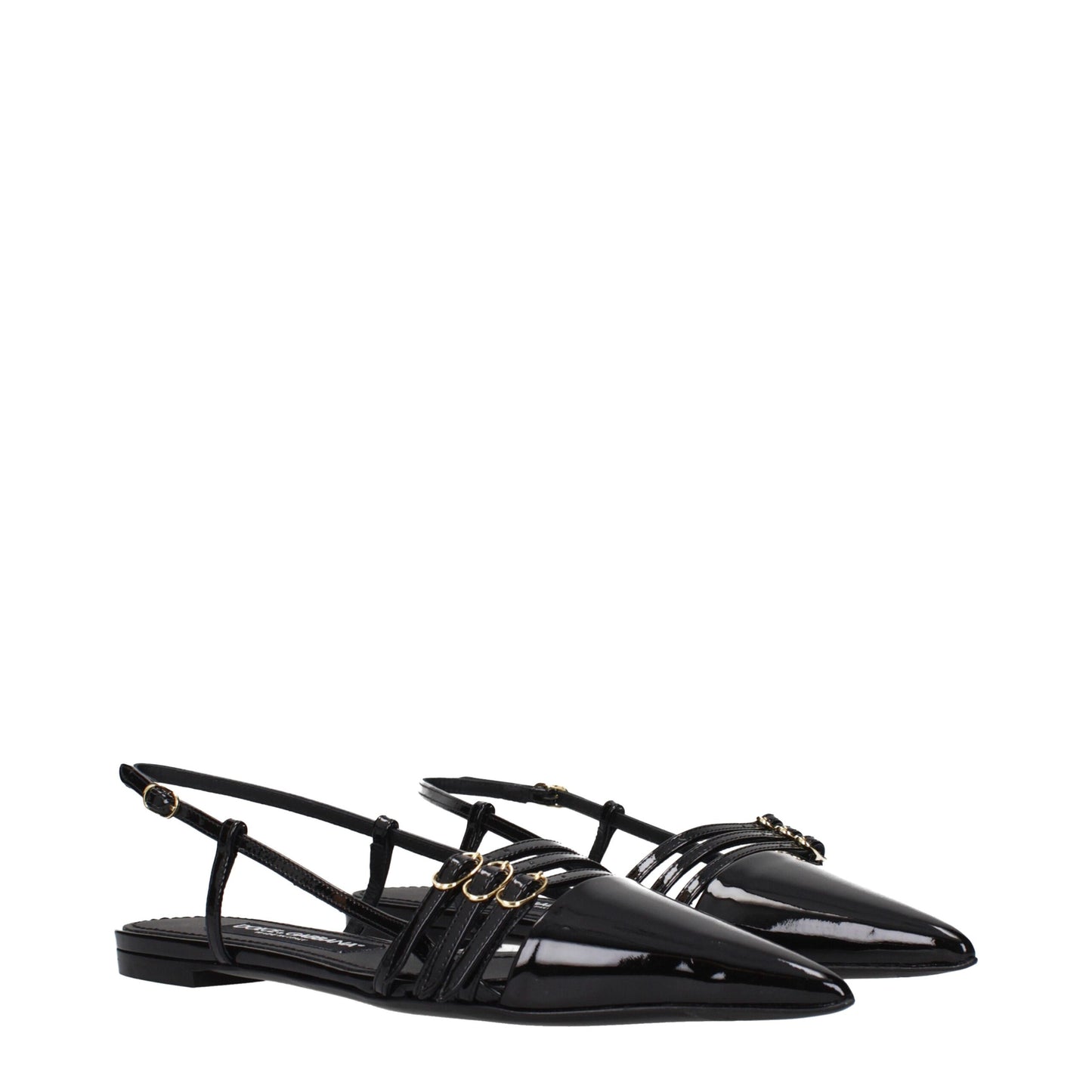 Black Leather Flat Sandals