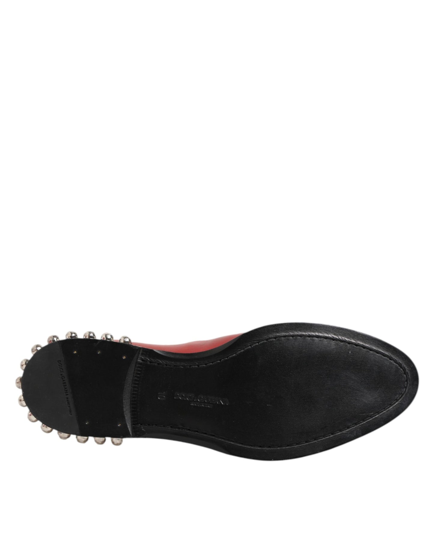 Red Studded Chelsea Short Ankle Boots Shoes