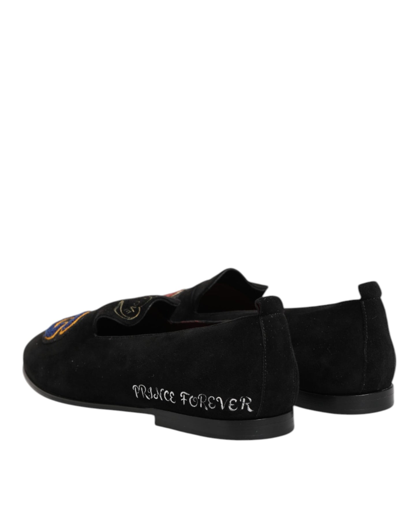Black DG Love Leather Slip On Loafers Shoes