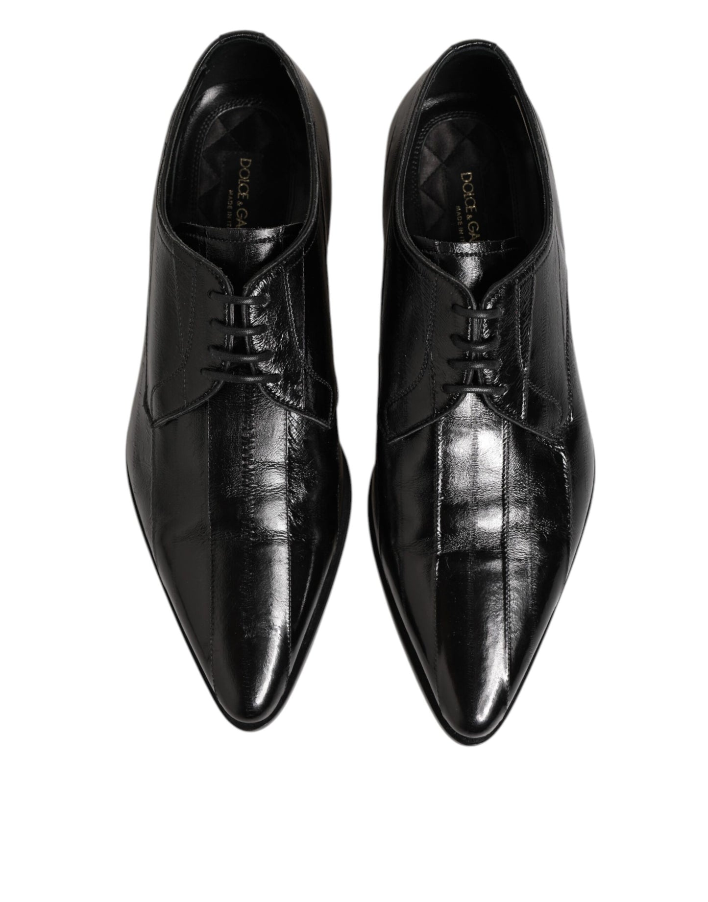 Black Leather Lace Up Derby Formal Dress Shoes