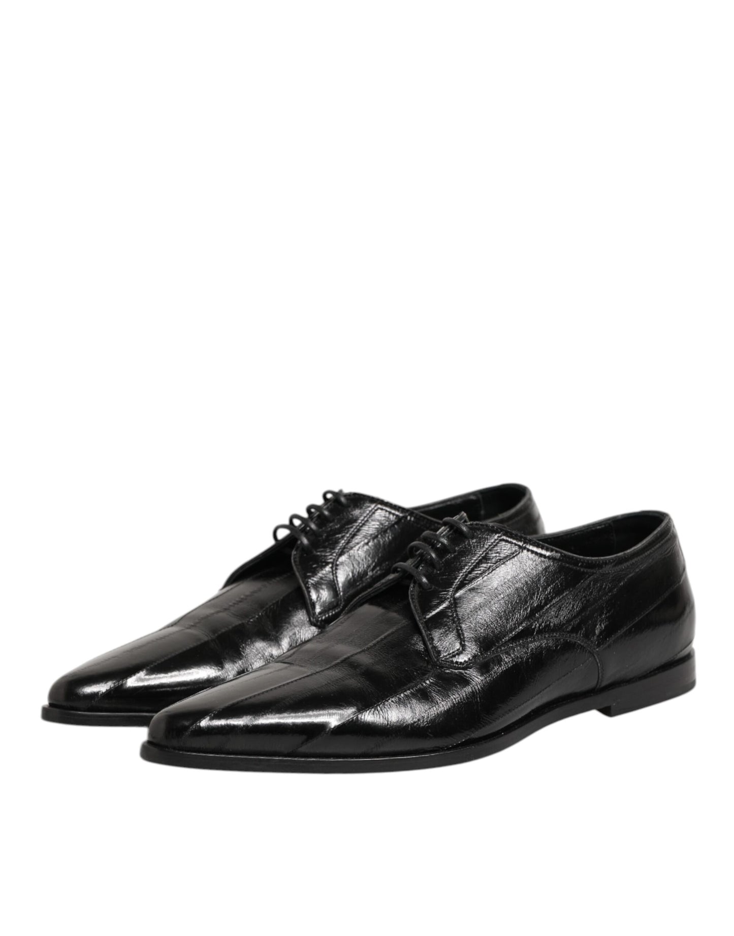 Black Leather Lace Up Derby Formal Dress Shoes