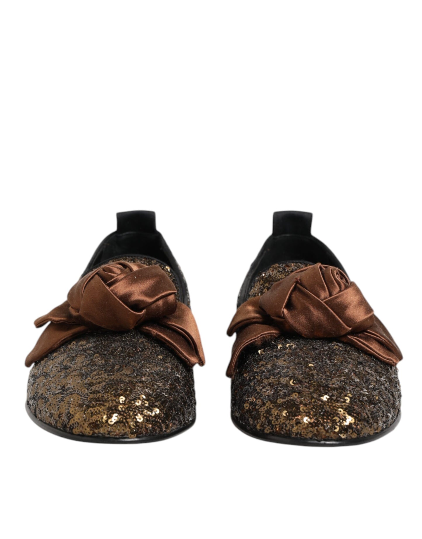 Gold Sequined Slip On Loafers Men Dress Shoes