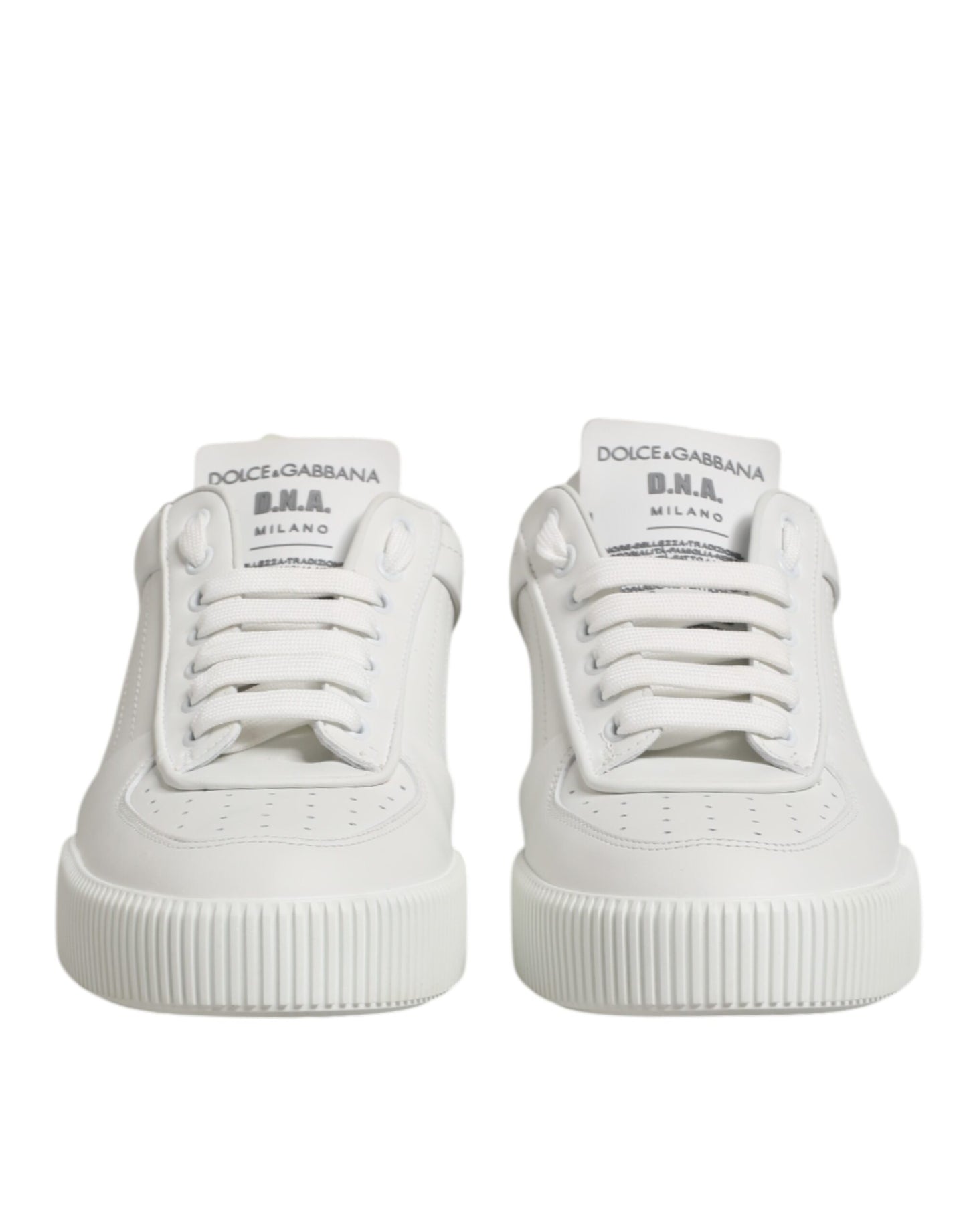 White Miami Leather Low Top Sneakers Shoes