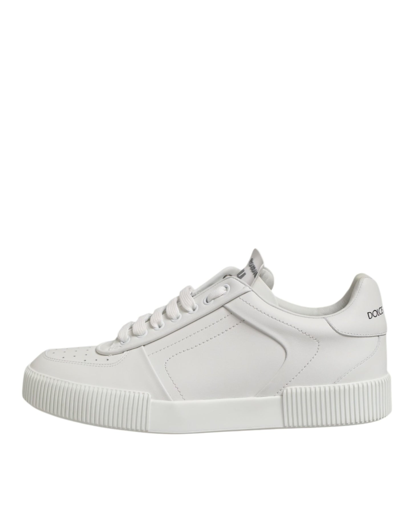 White Miami Leather Low Top Sneakers Shoes
