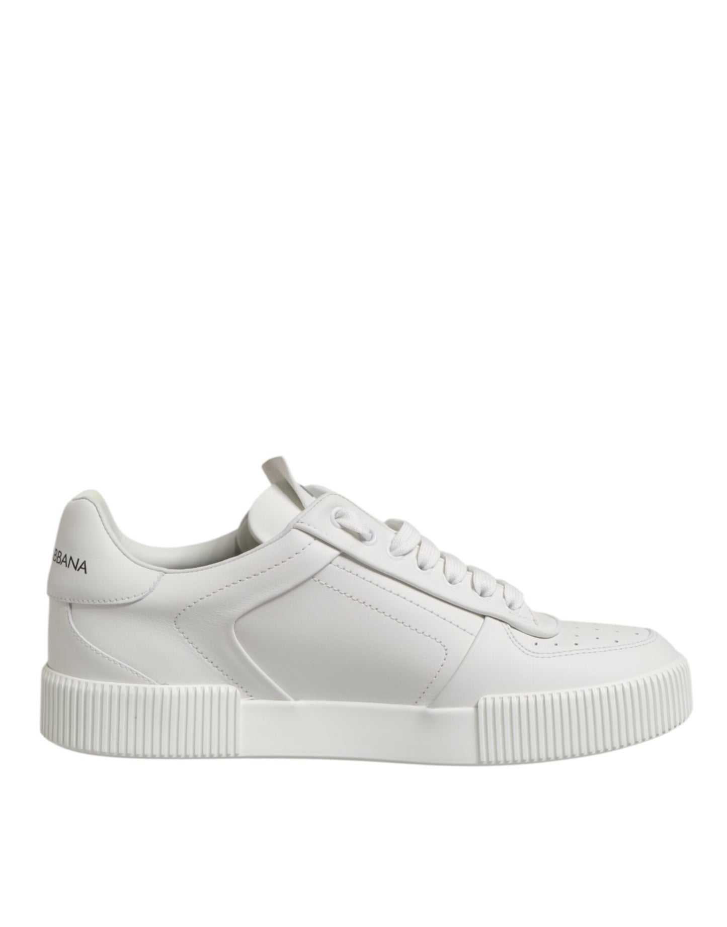 White Miami Leather Low Top Sneakers Shoes