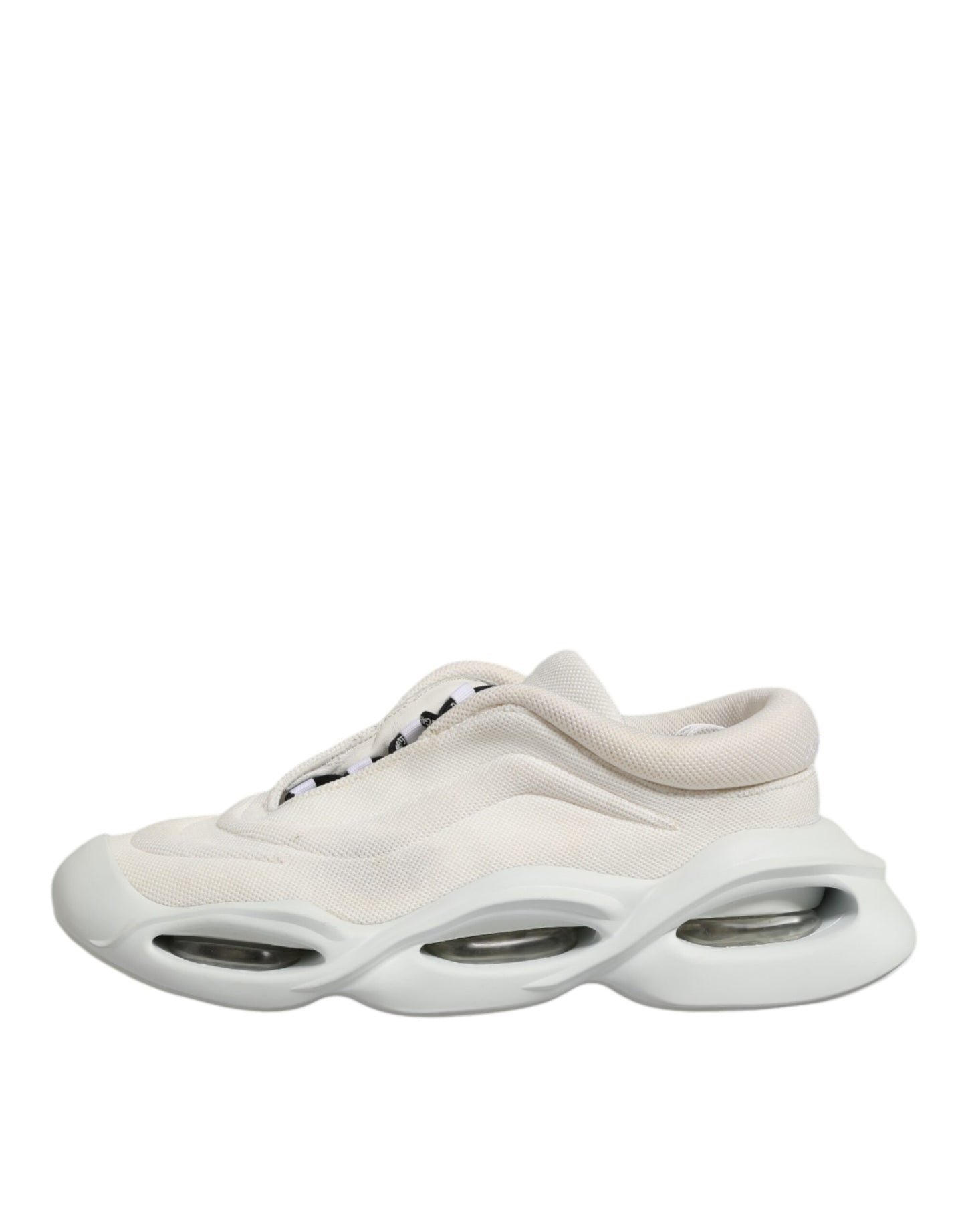 White Lace Up Wave Low Top Men Sneaker Shoes