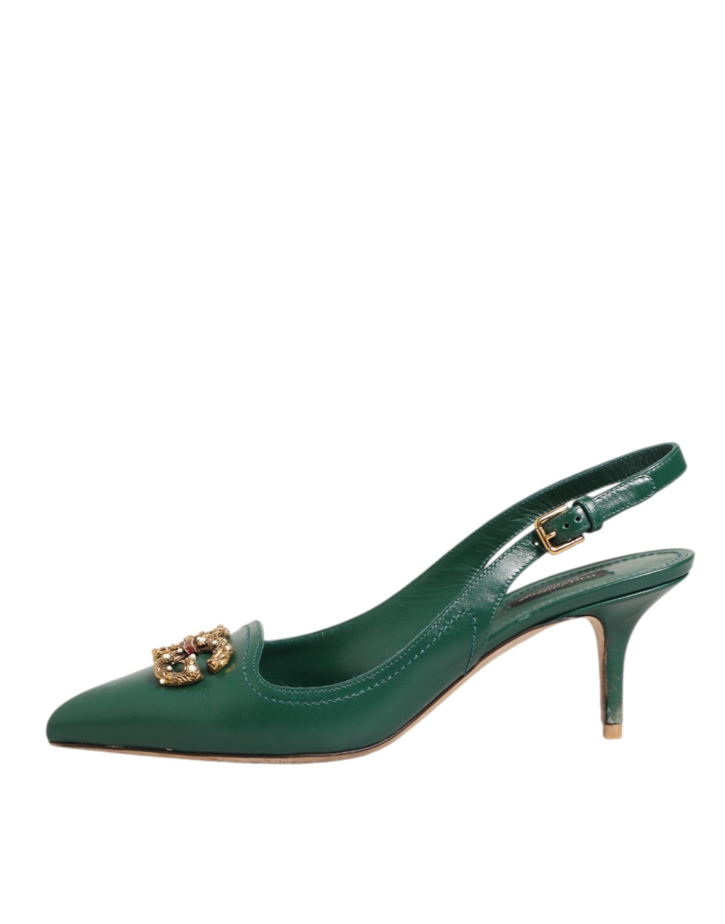 Dark Green DG Amore Slingbacks Sandals Shoes